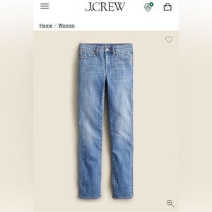J. Crew 9" vintage slim-straight jean in Lakeshore wash
